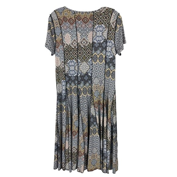 Christopher Banks Womens Short Sleeve Patterned Dress Size Small - Picture 3 of 6